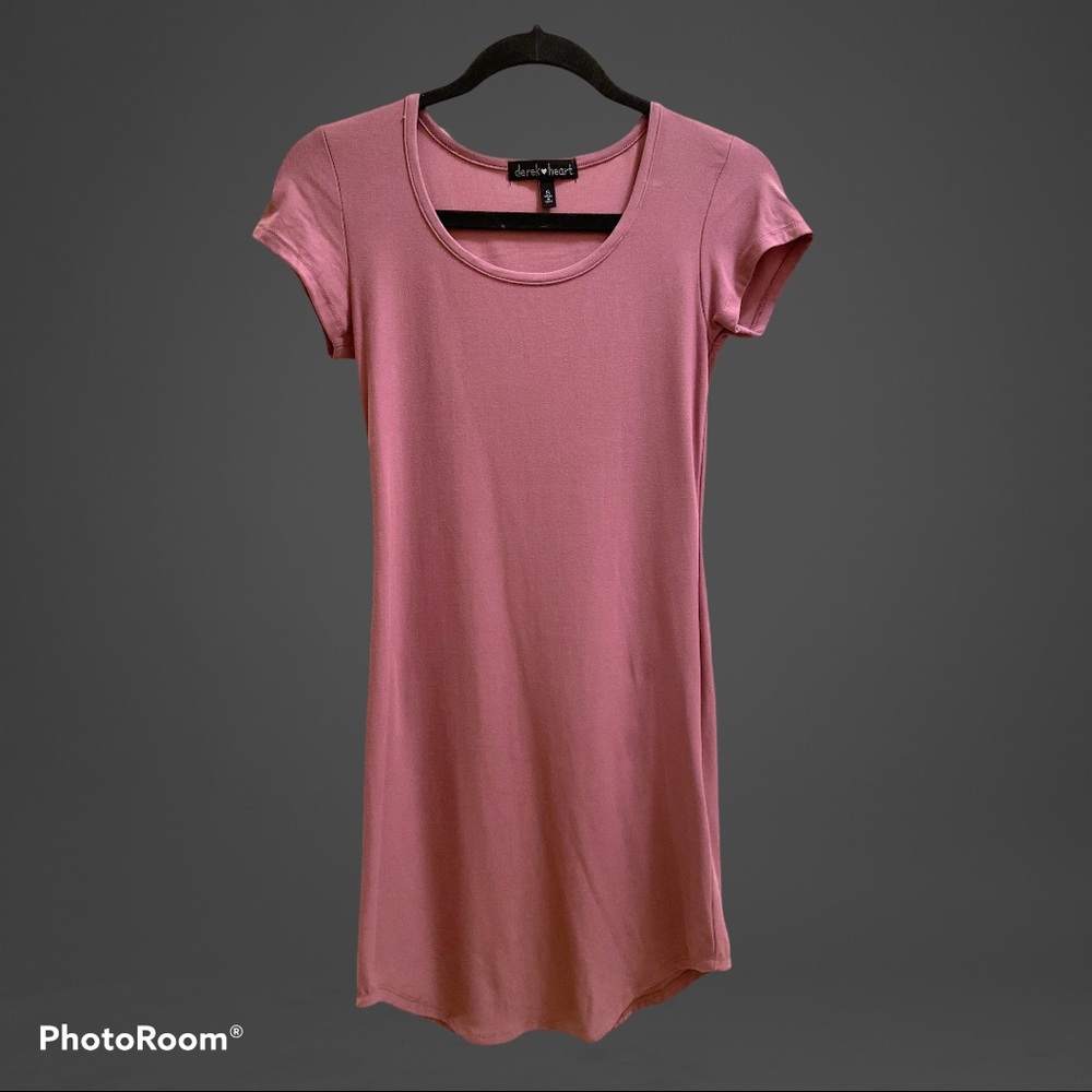 Derek Heart Mauve T-Shirt Dress